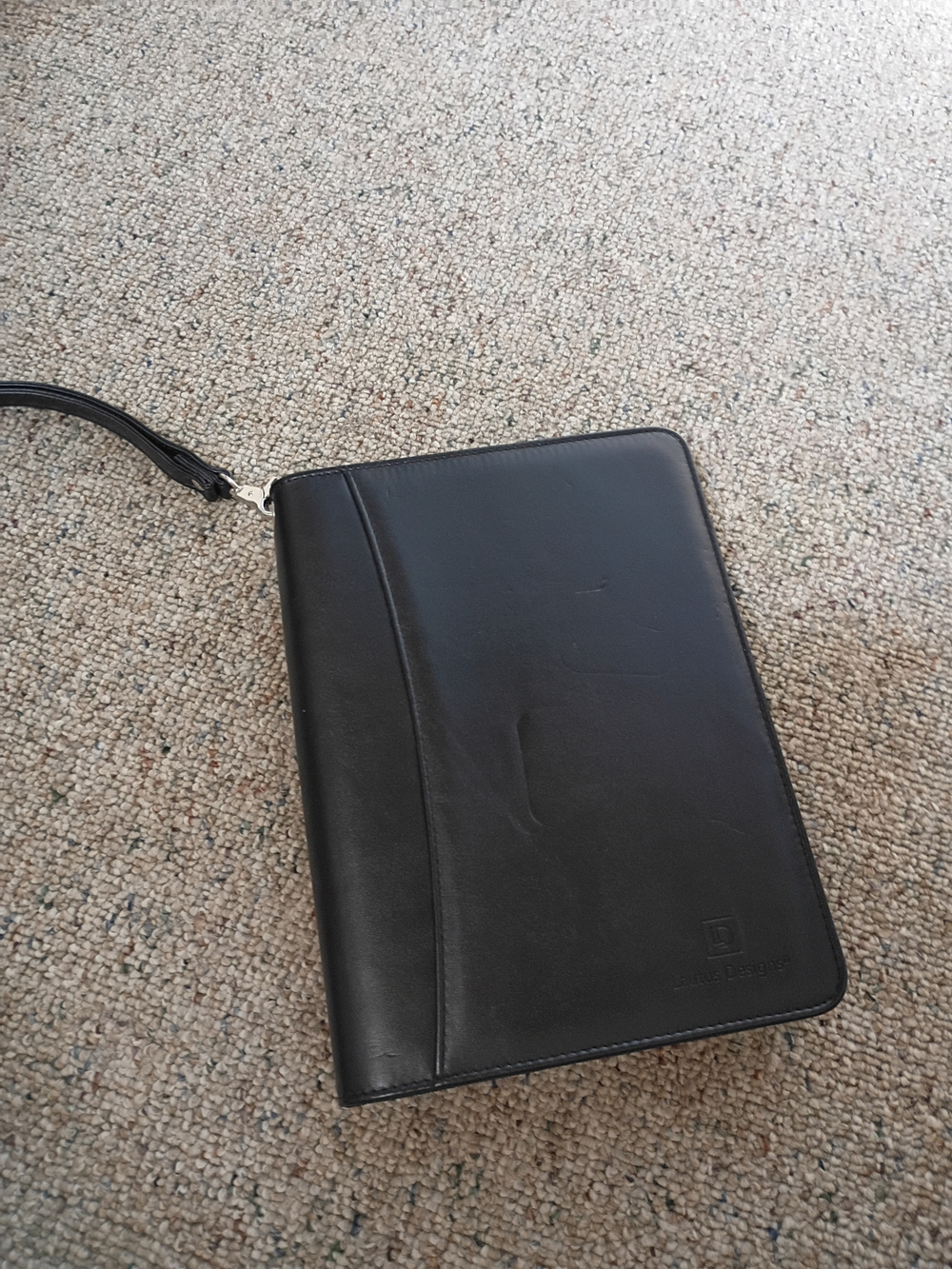 Black Leather Wristlet Organizer
